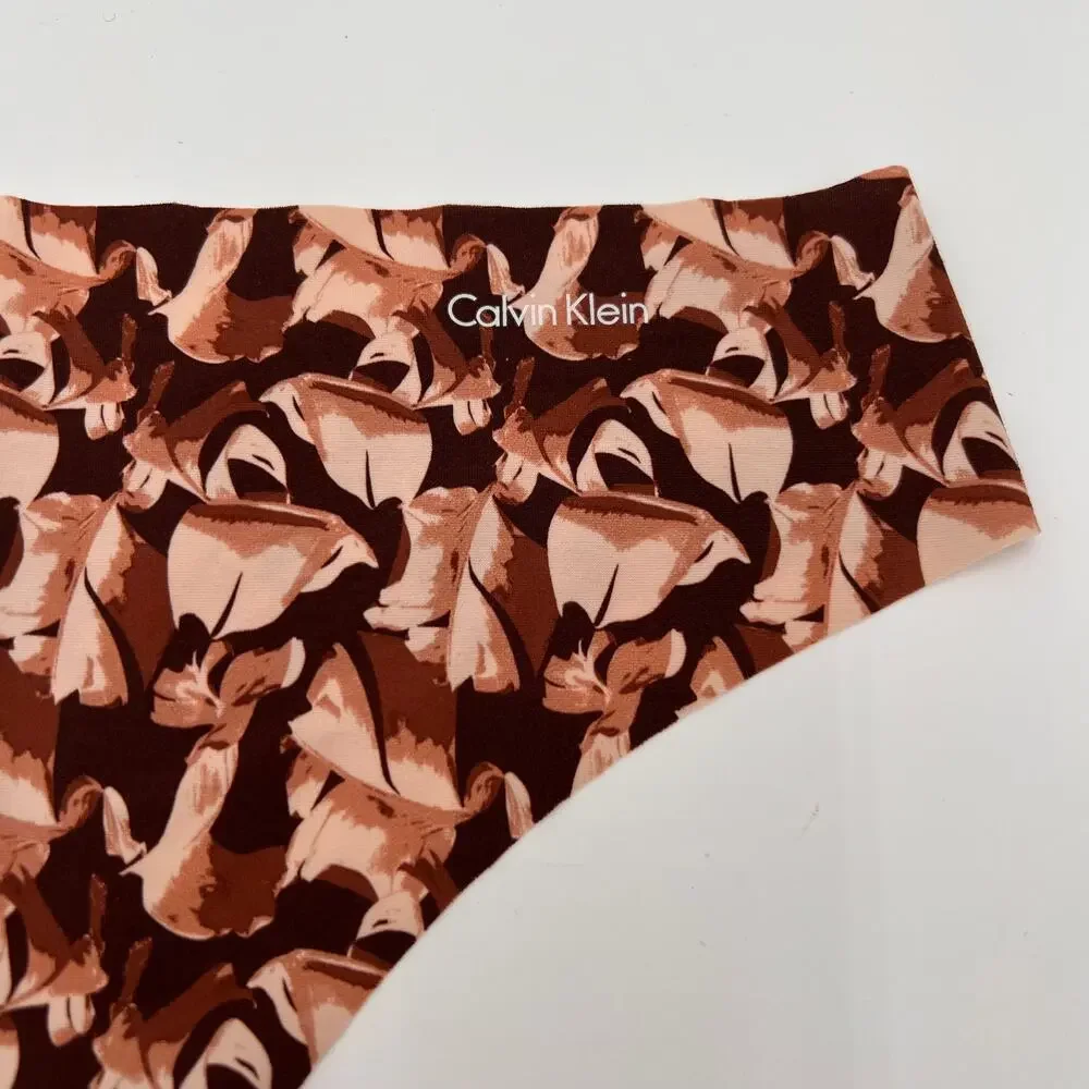 Calvin Klein Thong Underwear Womens Size Small Brown Panites NEW